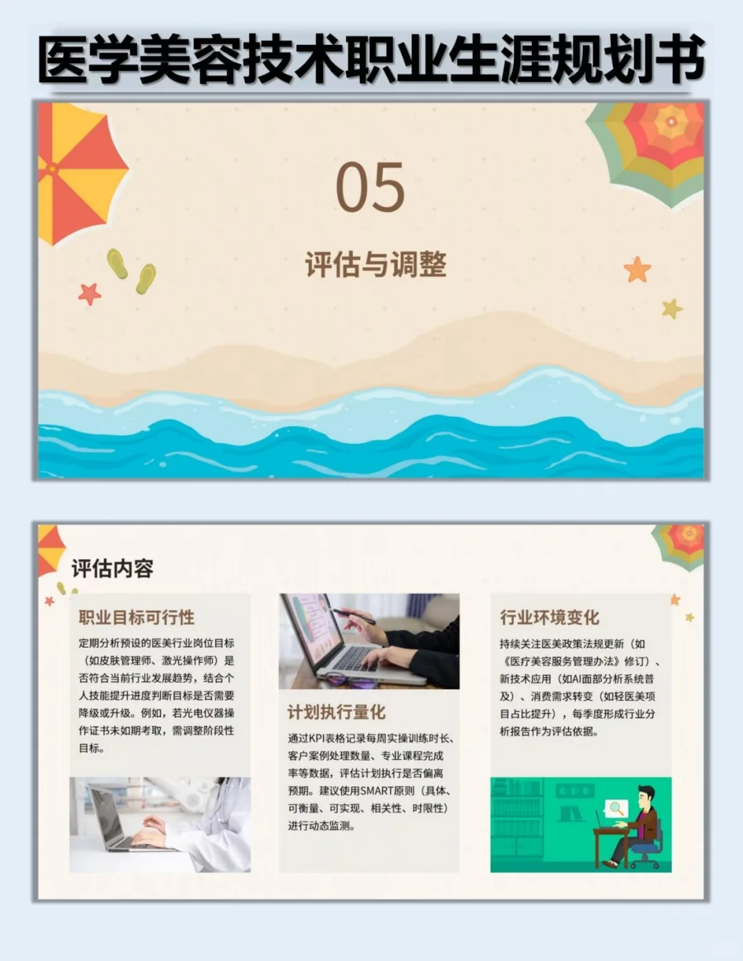 94、医学美容技术职业生涯规划书Word➕PPT