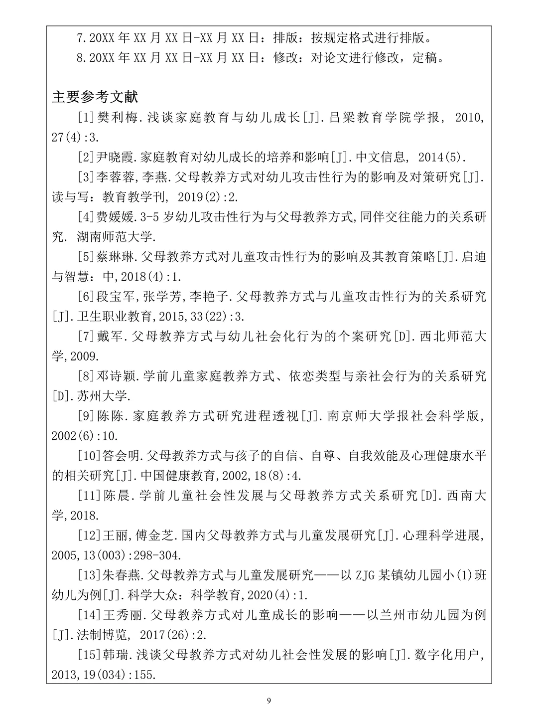 学前教育开题报告，2小时写完了?