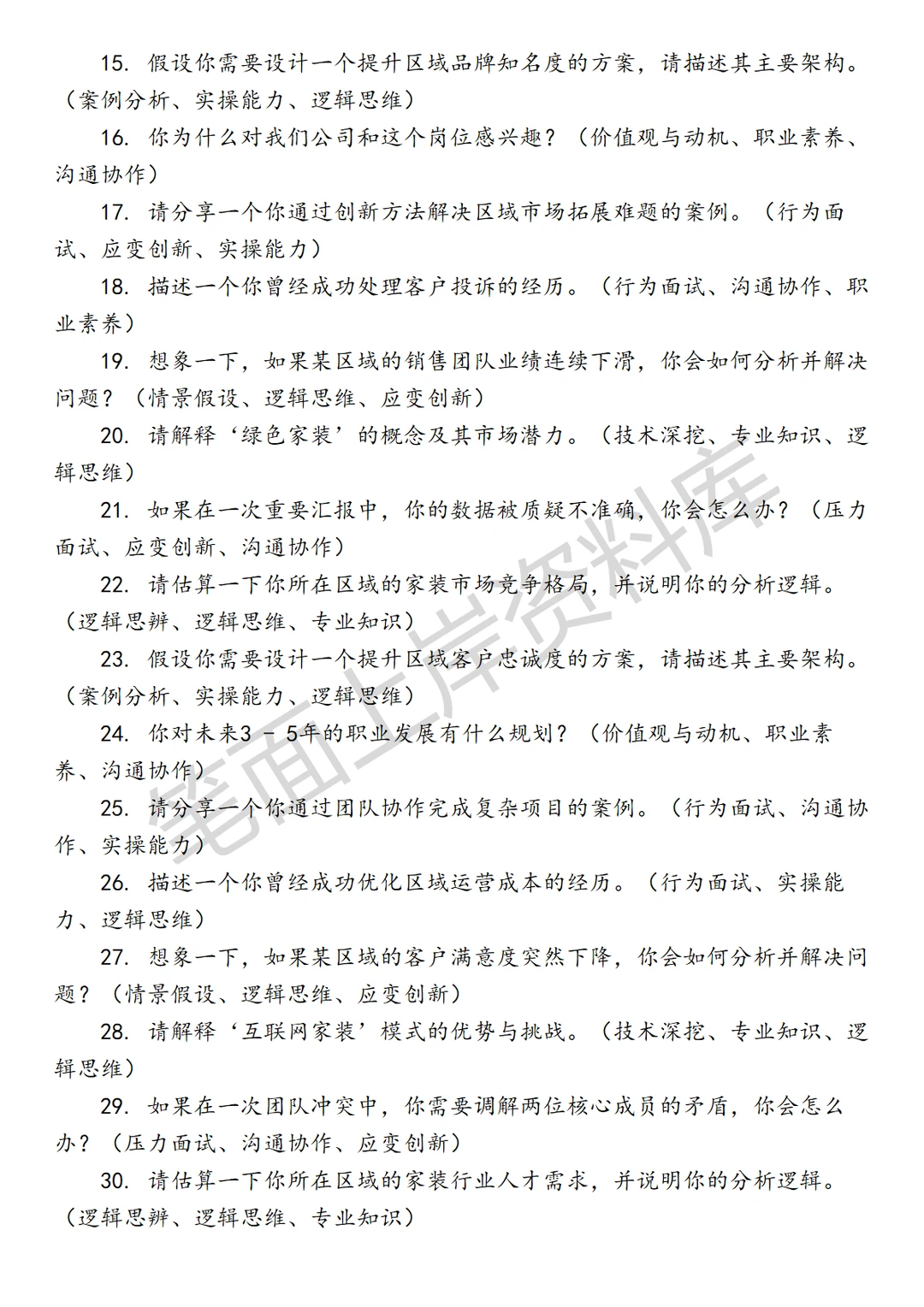 高德家装家居行业区域经理