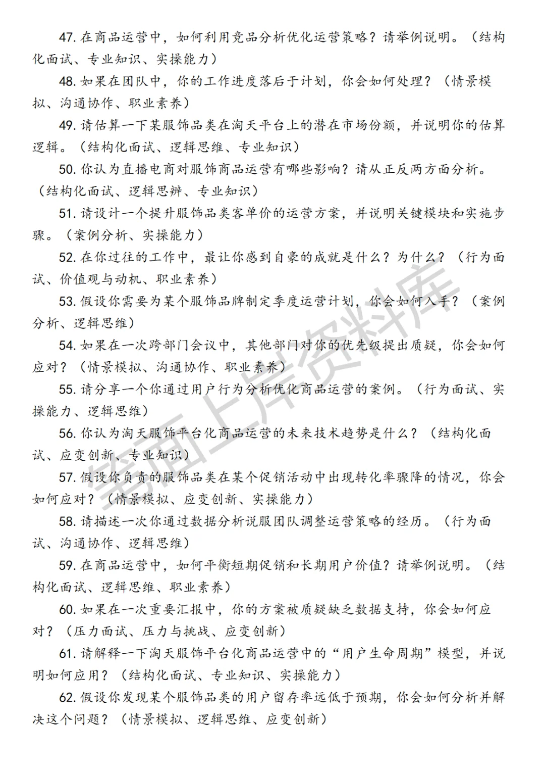 淘天集团淘天服饰平台化商品运营