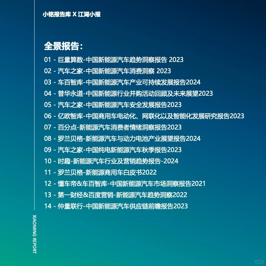 2024 新能源汽车报告合集