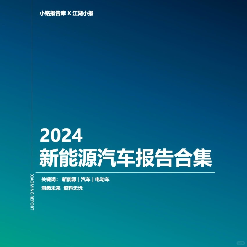 2024 新能源汽车报告合集