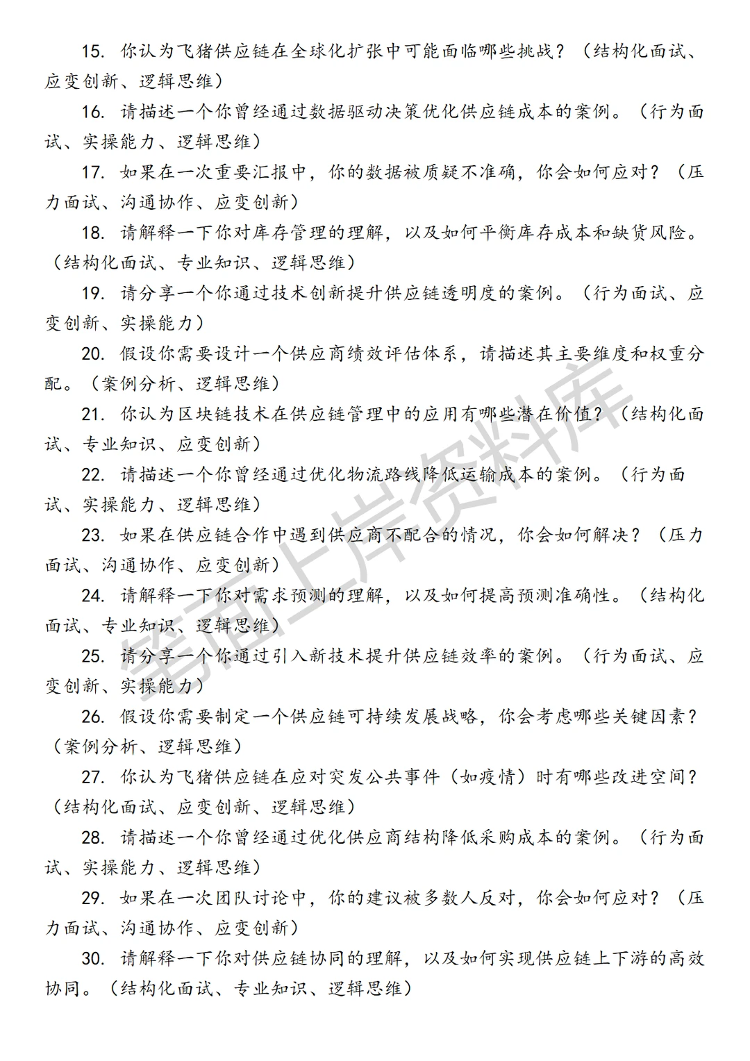 飞猪供应链产品运营专员