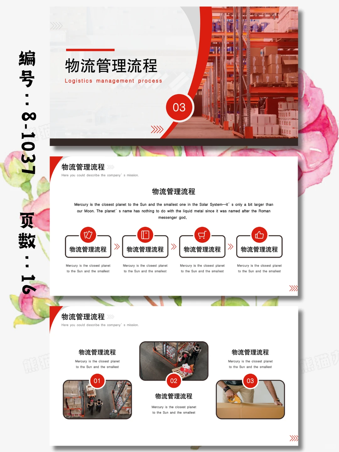 仓储物流供应链管理项目报告PPT模板｜16页
