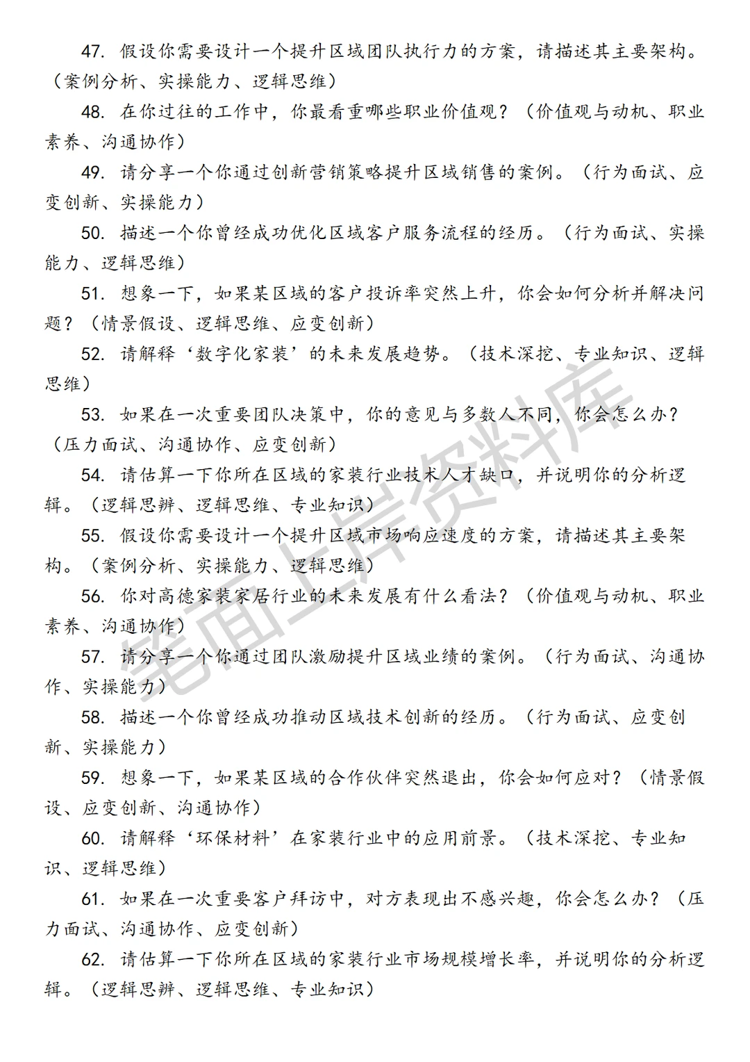 高德家装家居行业区域经理