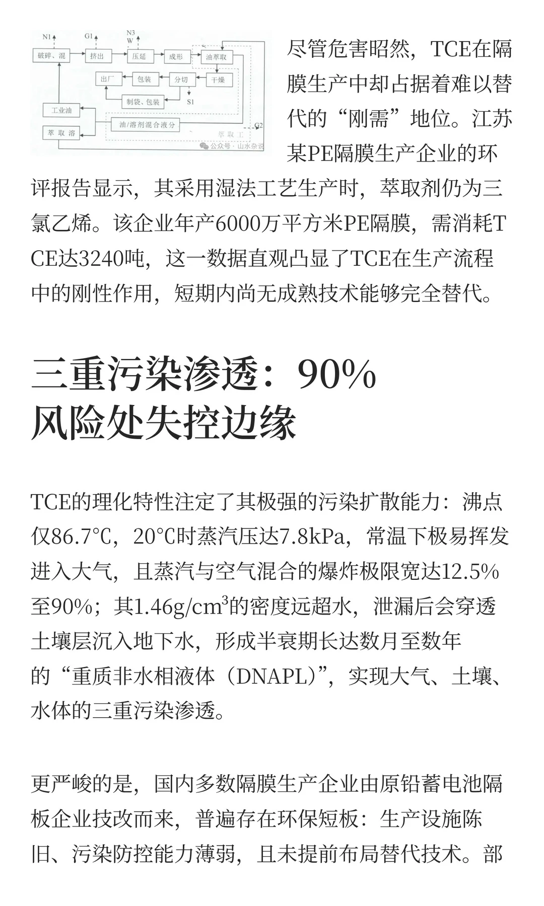 电池产业扩张下的隐忧——百万吨致癌物三氯