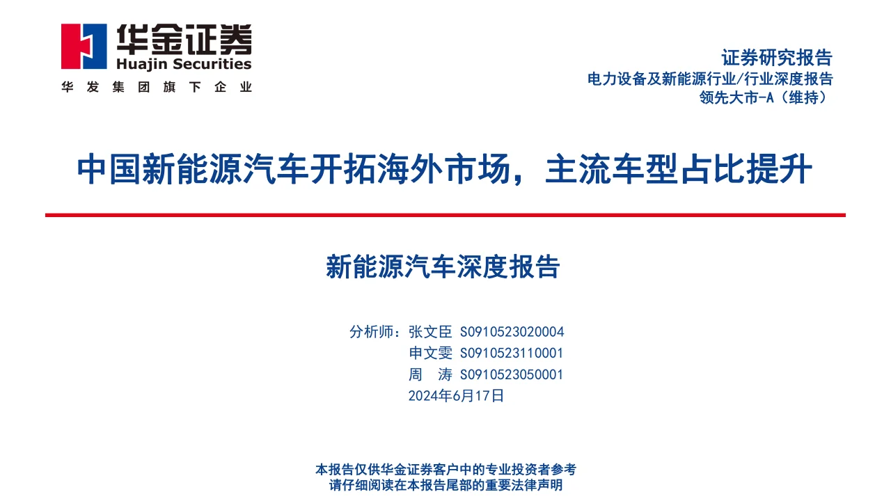 ? 2024年中国新能源汽车市场分析报告