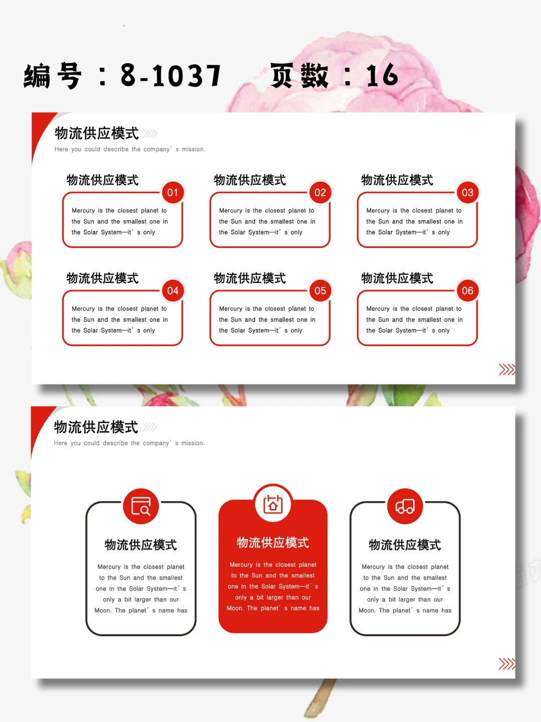 仓储物流供应链管理项目报告PPT模板｜16页