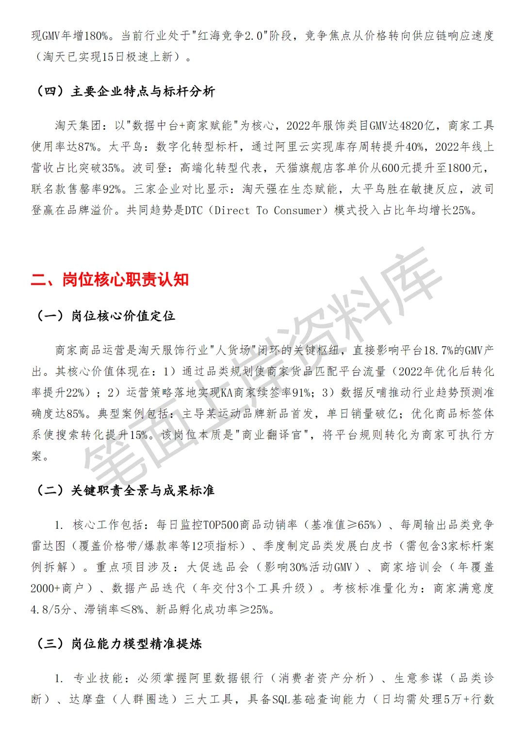 淘天集团服饰行业商家商品运营