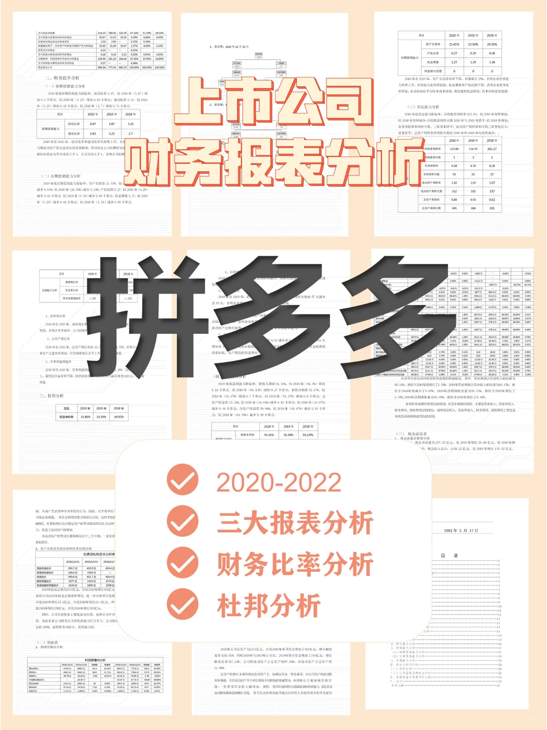 拼多多财务报表分析报告案例2020-2022年