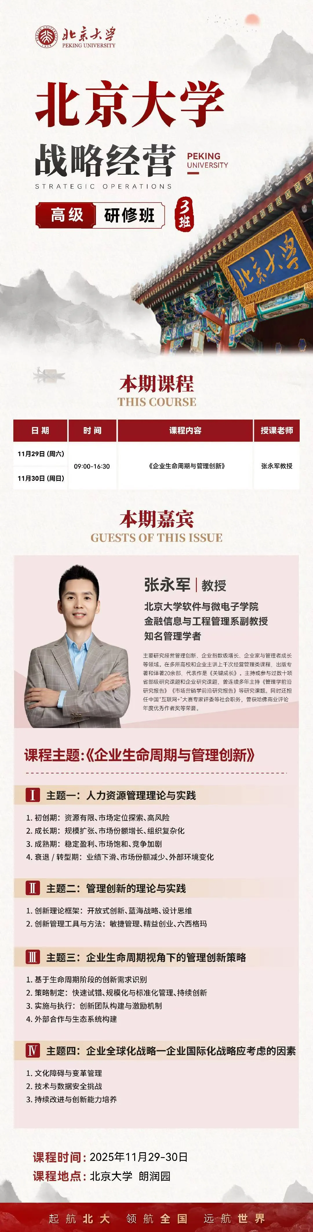 北京大学企业管理精品研修班汇总