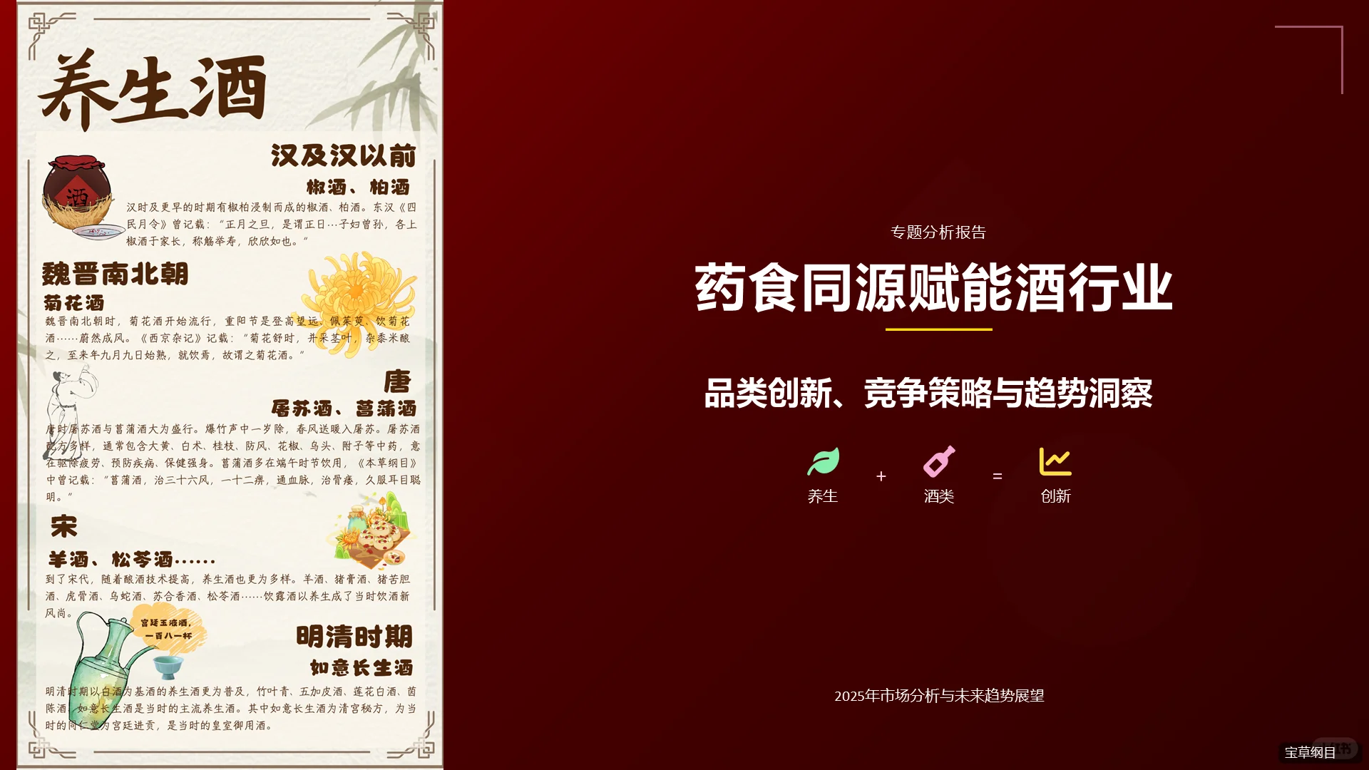 药食同源赋能!88页PPT解读养生酒药酒市场