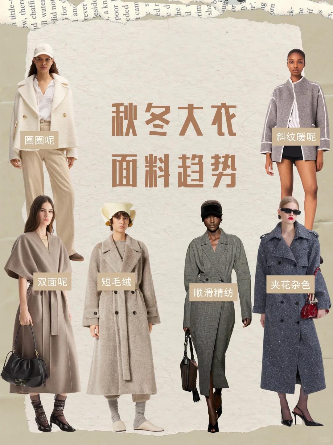服装趋势｜2025-26秋冬大衣热门面料