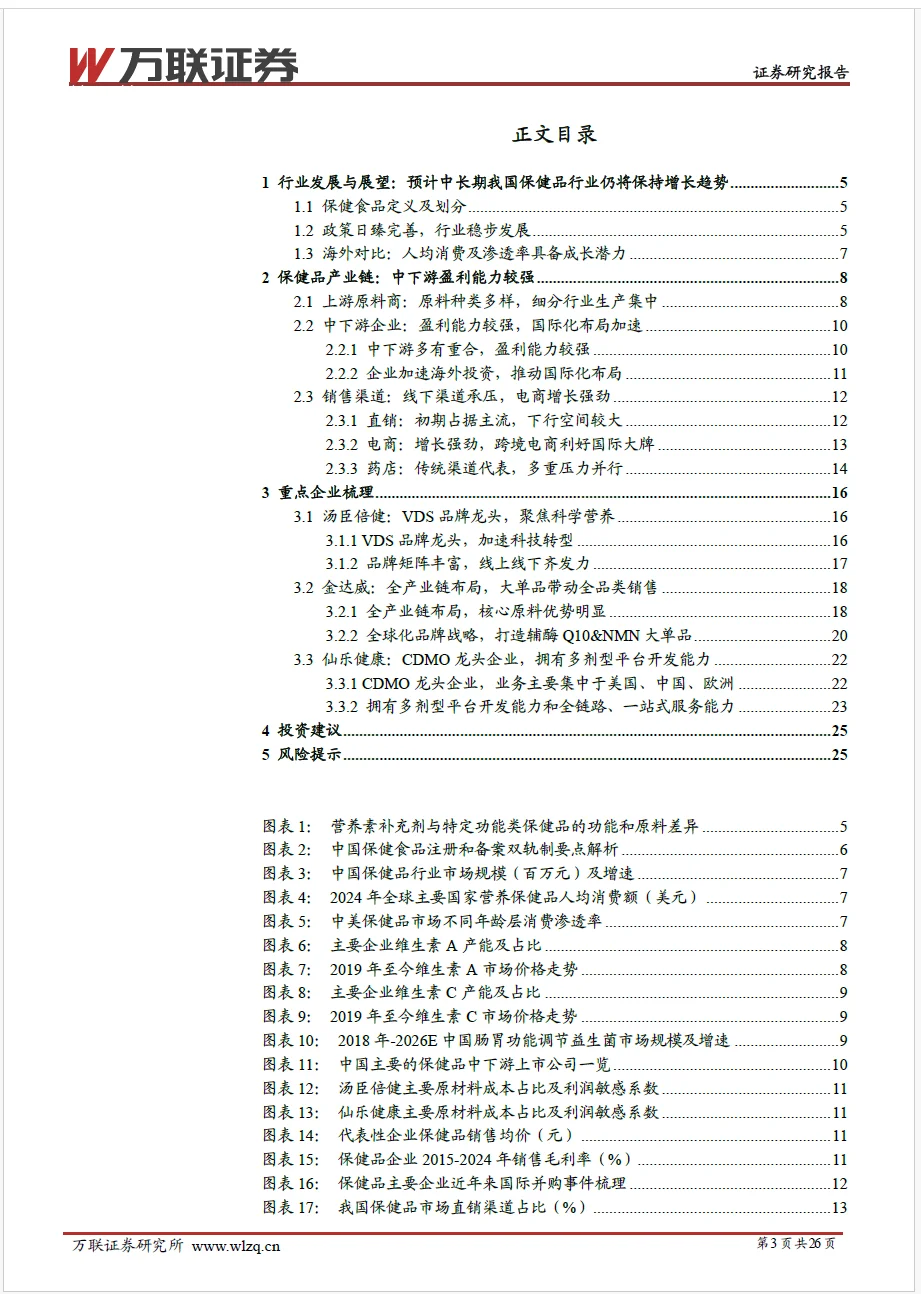 保健品行业专题系列一:保健品行业产业链