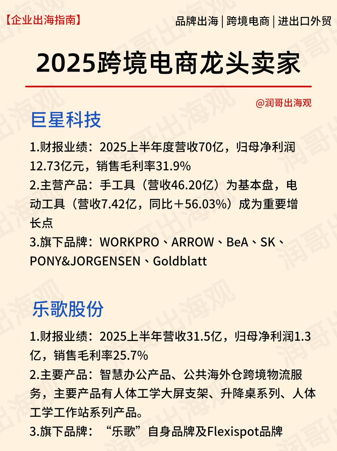 2025跨境电商10大龙头卖家?