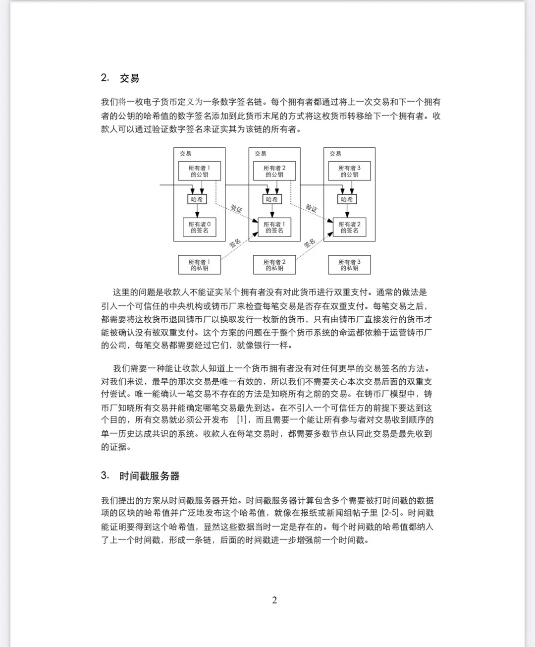 比特币白皮书中文版