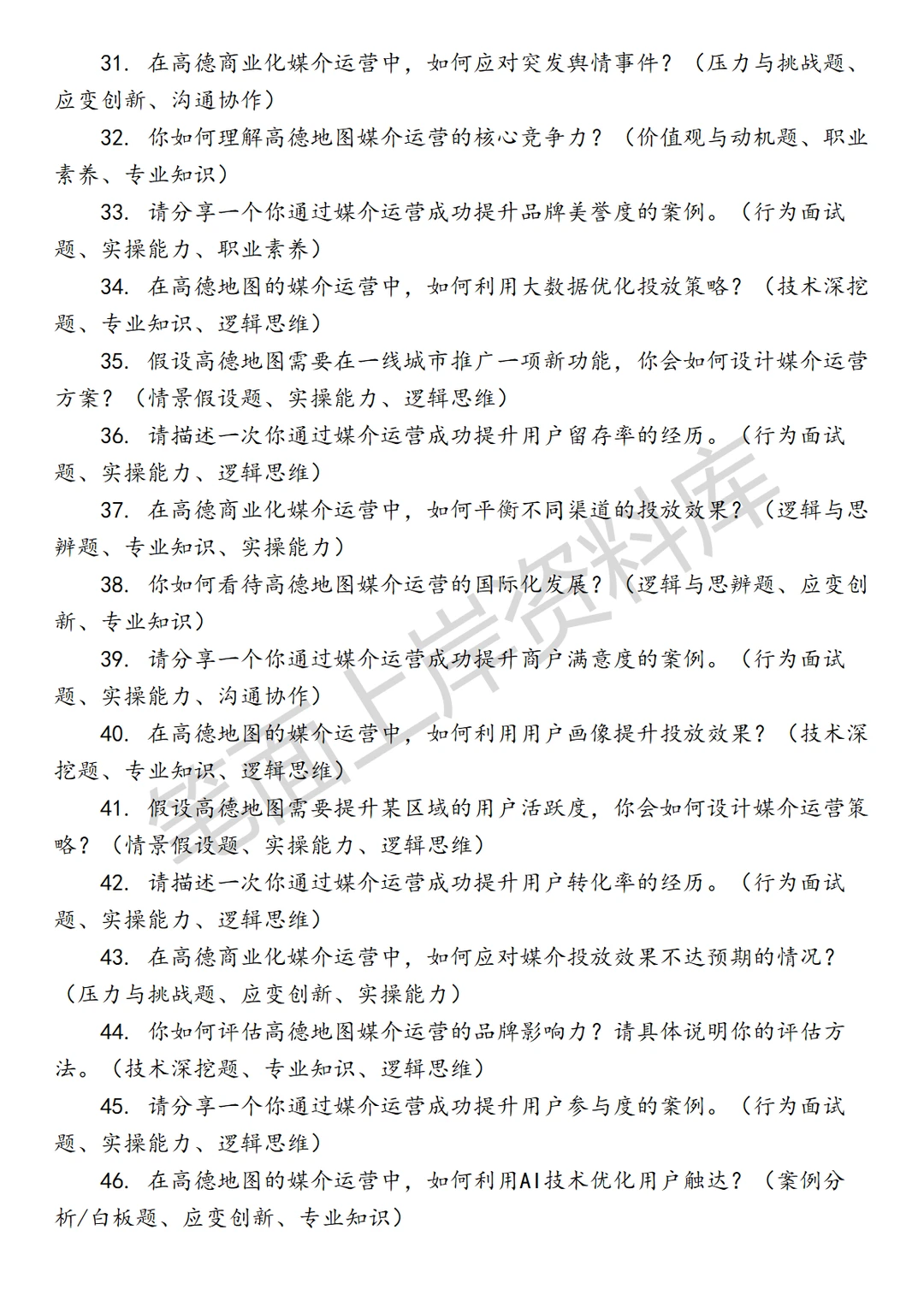 高德商业化媒介运营