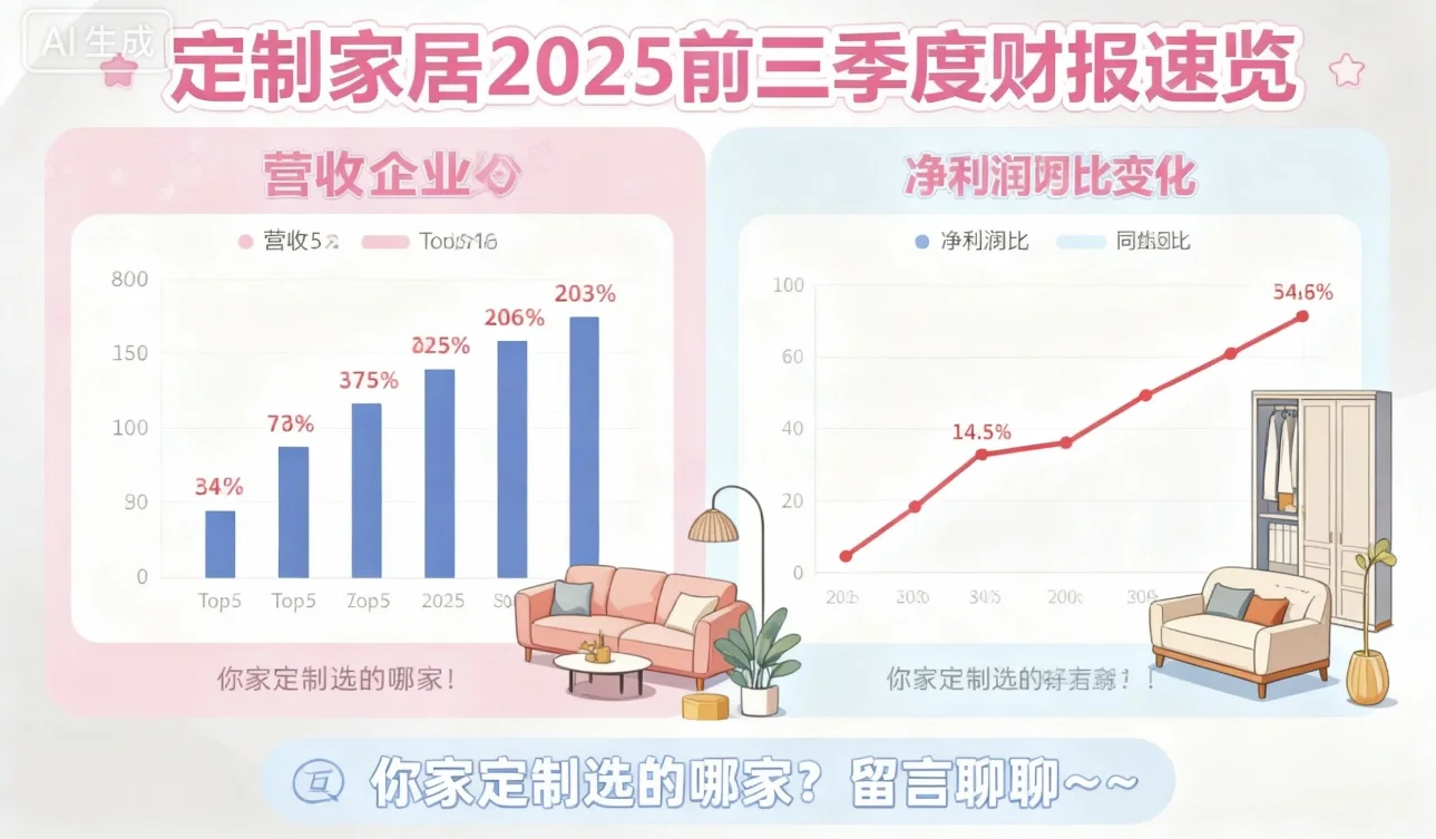 2025年全屋定制三季度财报速览
