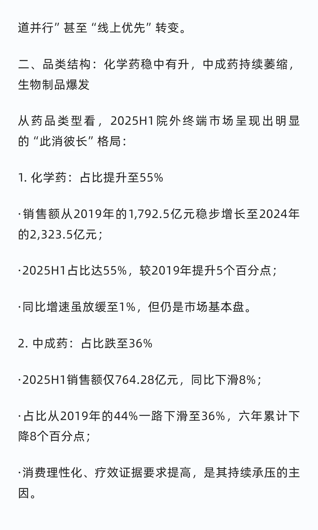 行业观察|2025年医药市场：负增长下的结构