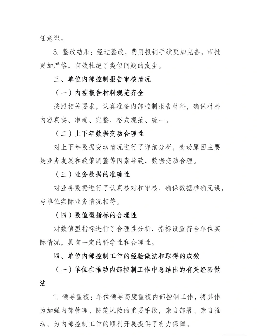 2024年度单位内部控制报告