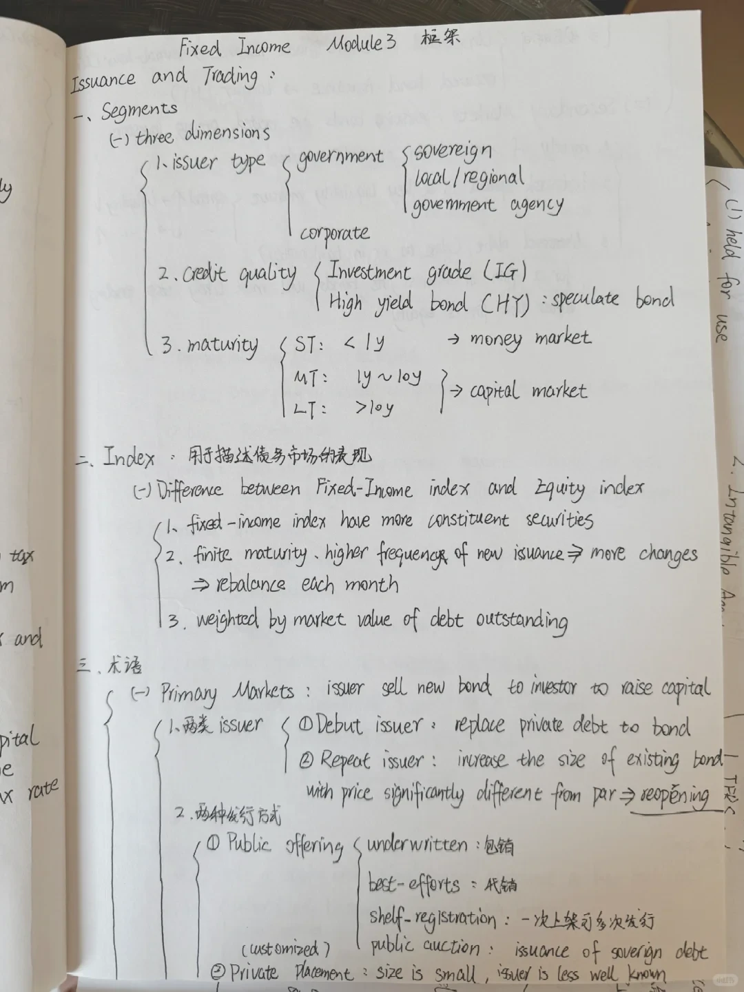 CFA 无偿手写笔记
