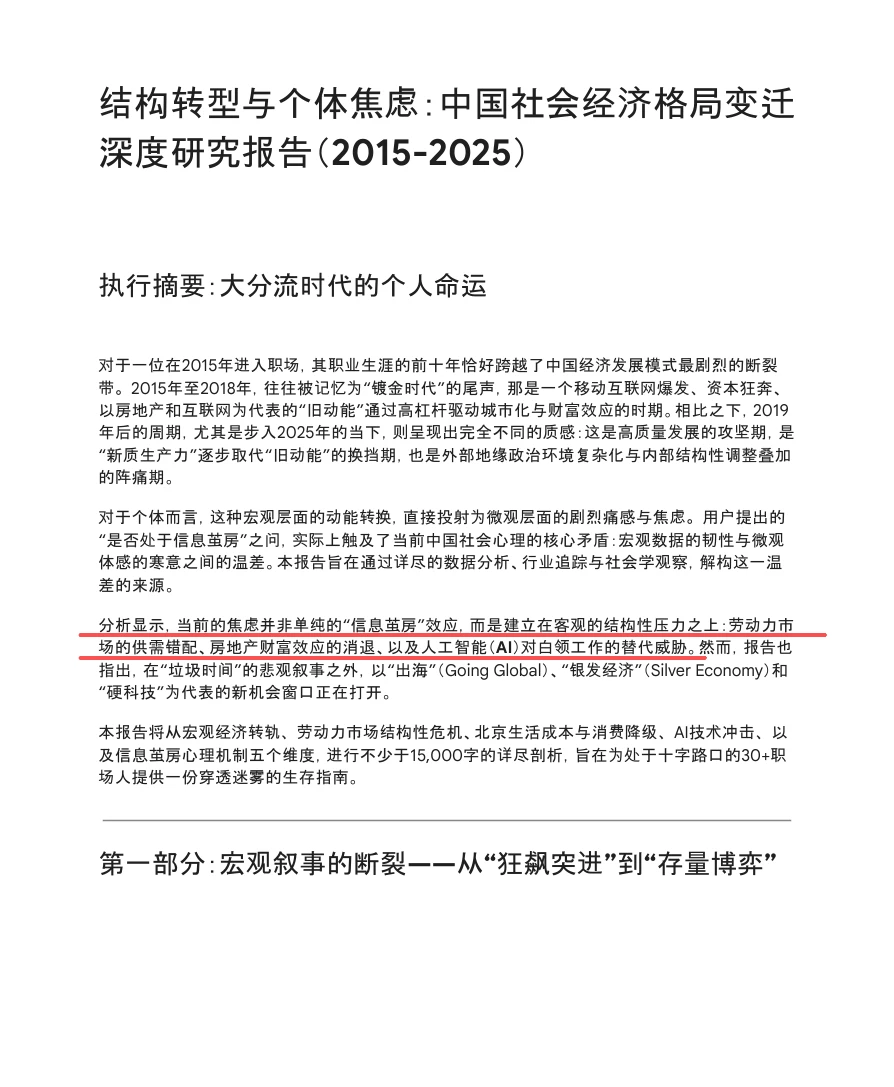 Gemini报告-大环境不好是信息茧房吗