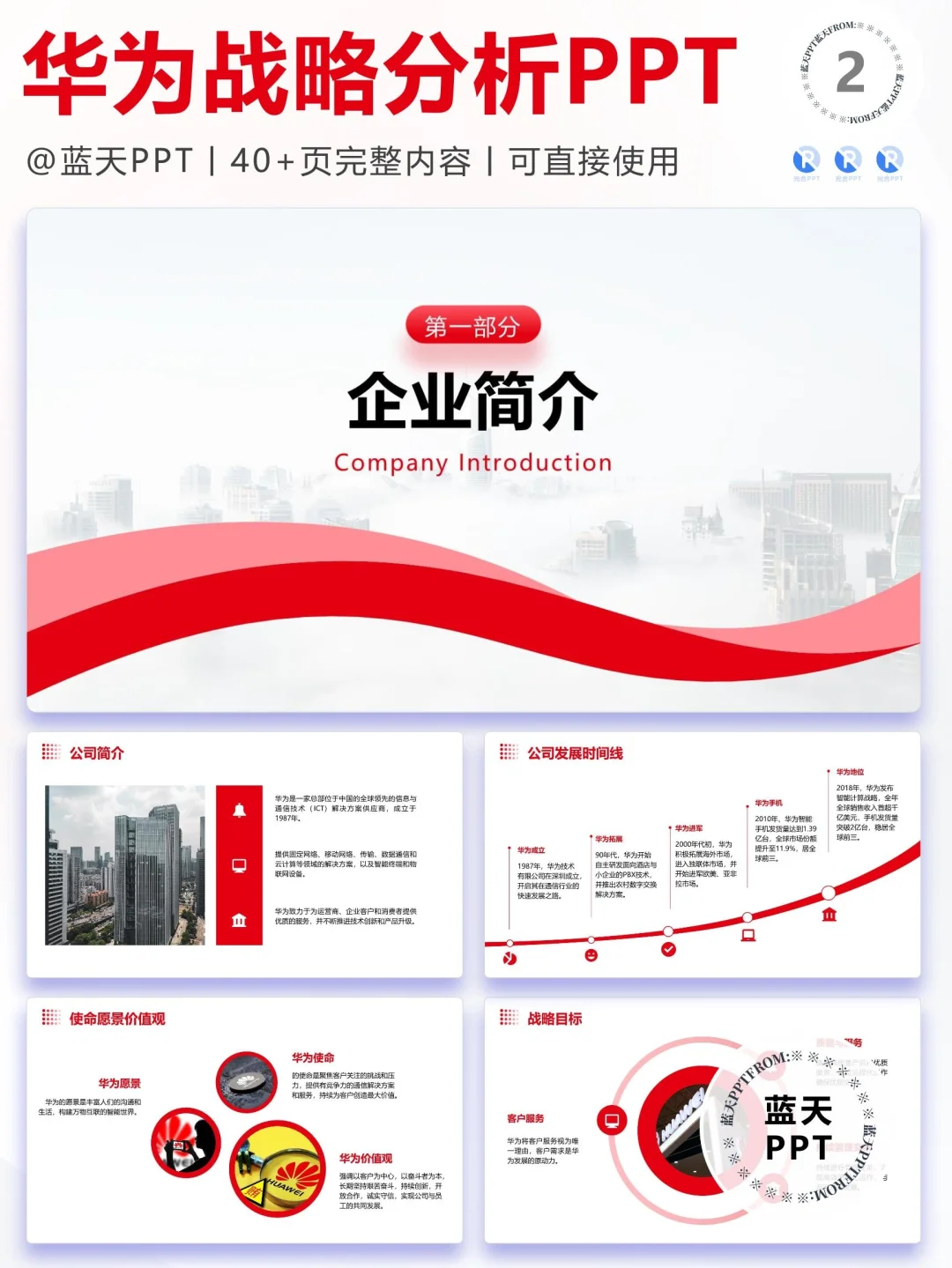 【078】华为战略分析营销策略 SWOT PPT