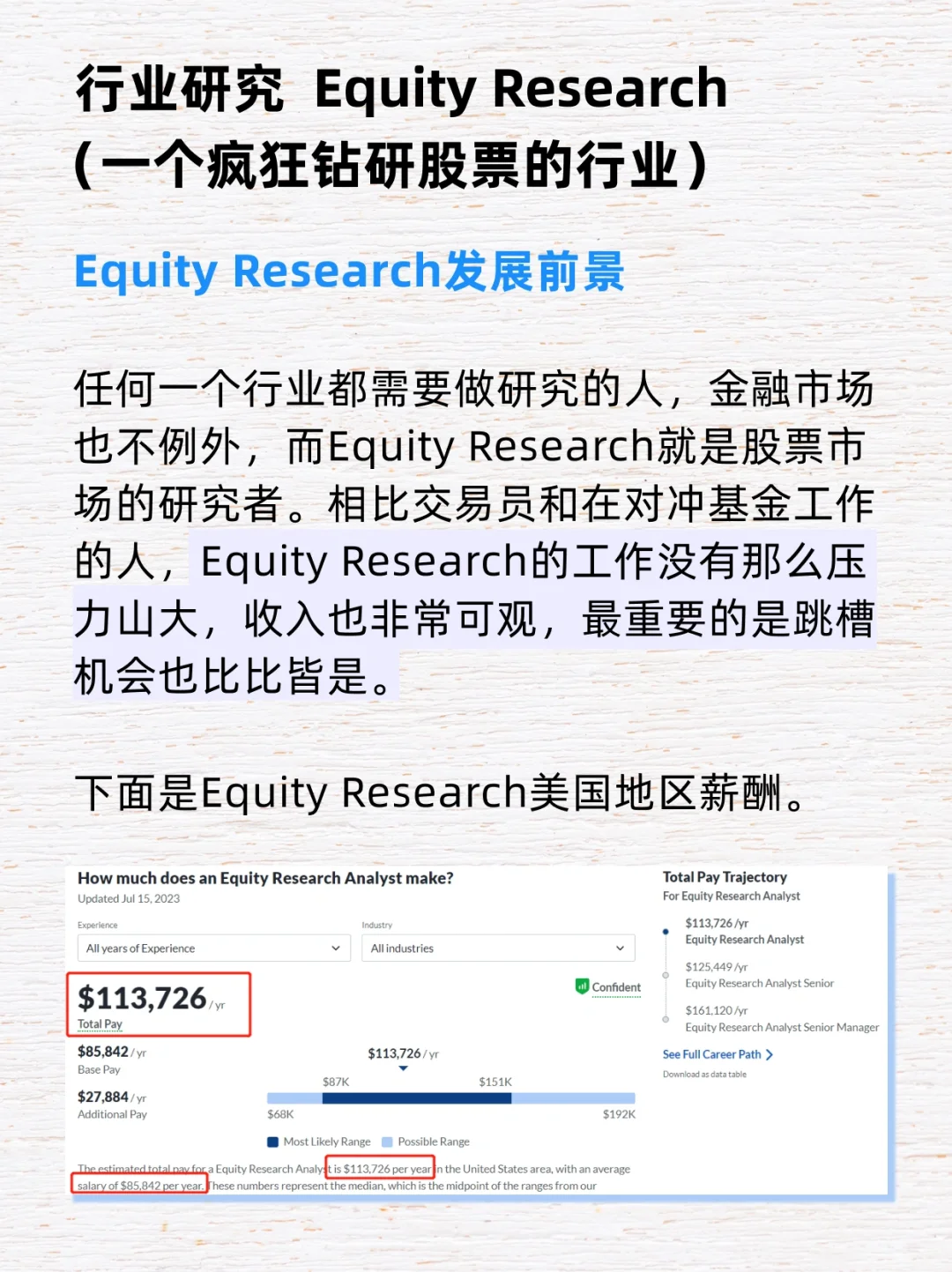 一个钻研股票的行业?