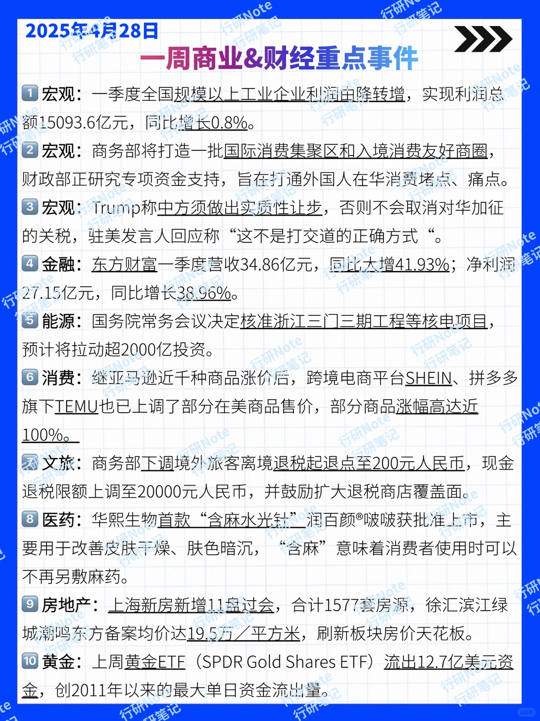 一周商业&财经&行业重点信息差汇总?