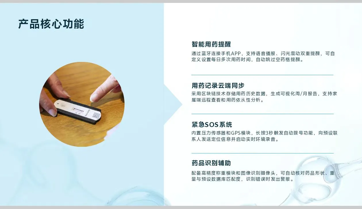 老年AI药盒大学生创业计划书Word➕PPT