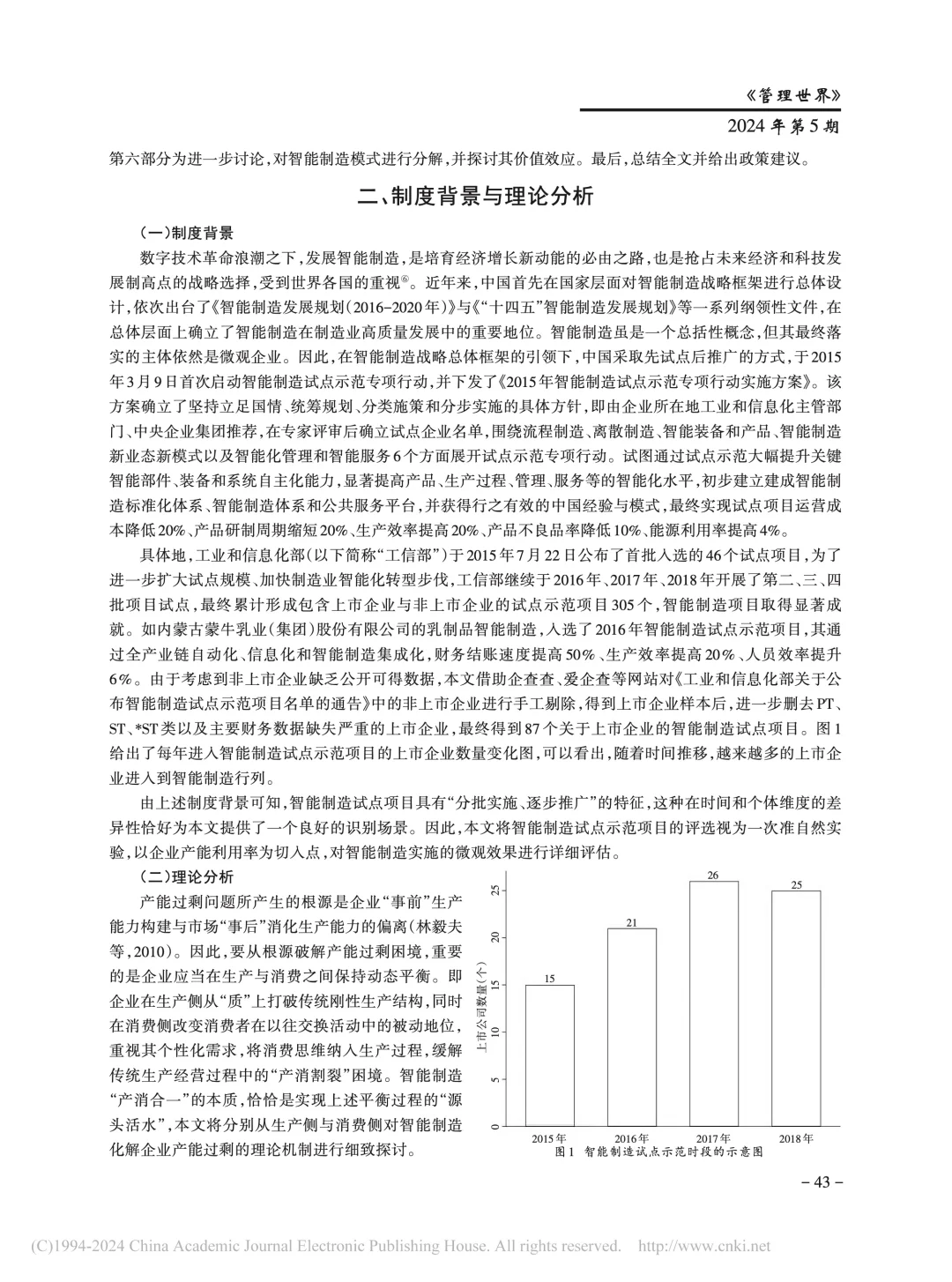 《管理世界》智能制造提升企业产能利用率