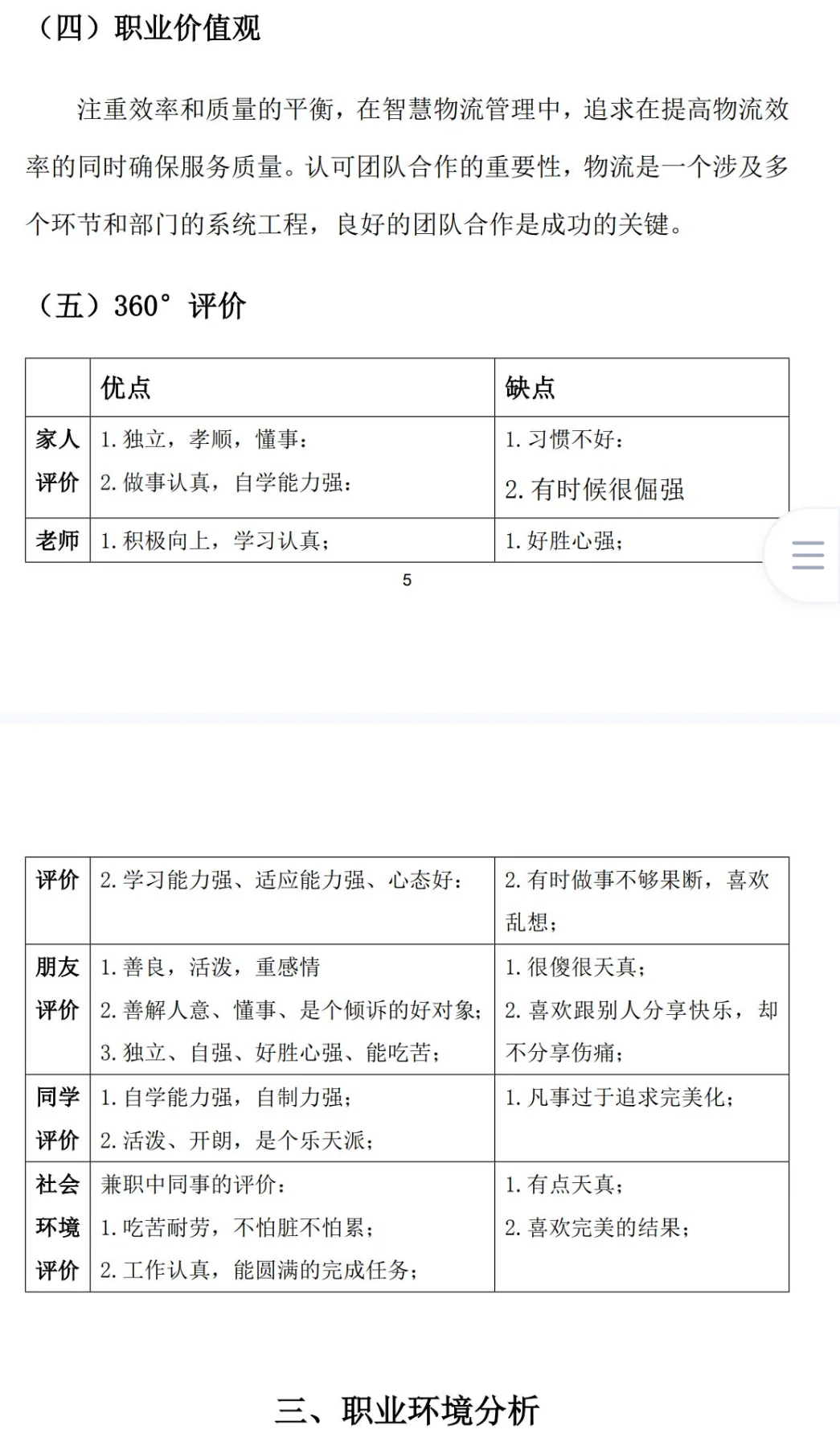 物流管理专业➠职业生涯规划书