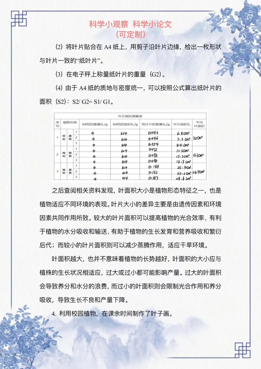 姐妹们，看过来这篇科学观察小报告写的太好