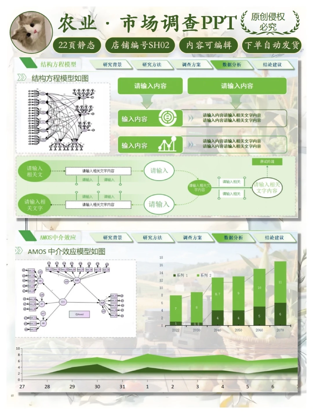 农产品｜市场调研PPT模版｜市场调查大赛PPT