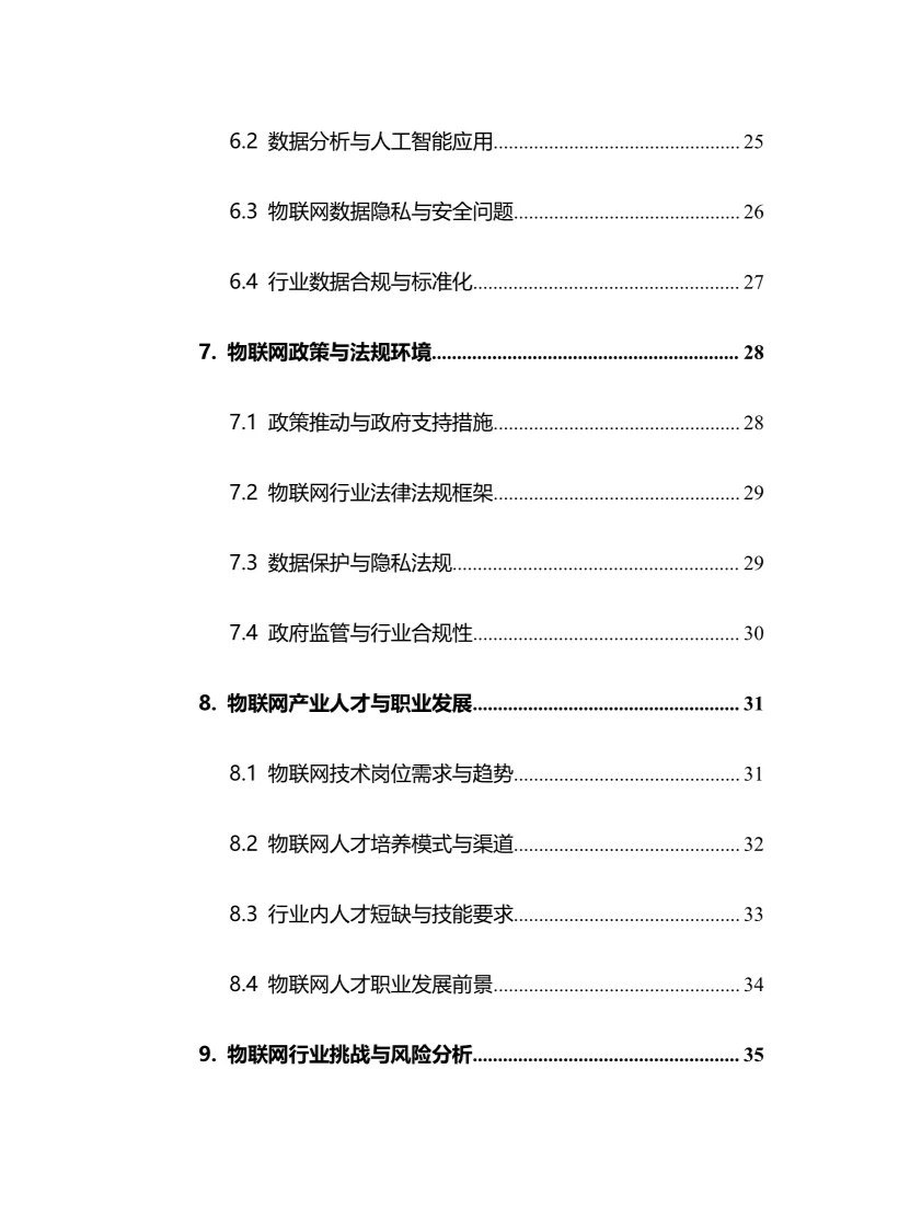 2025年物联网行业调研分析报告