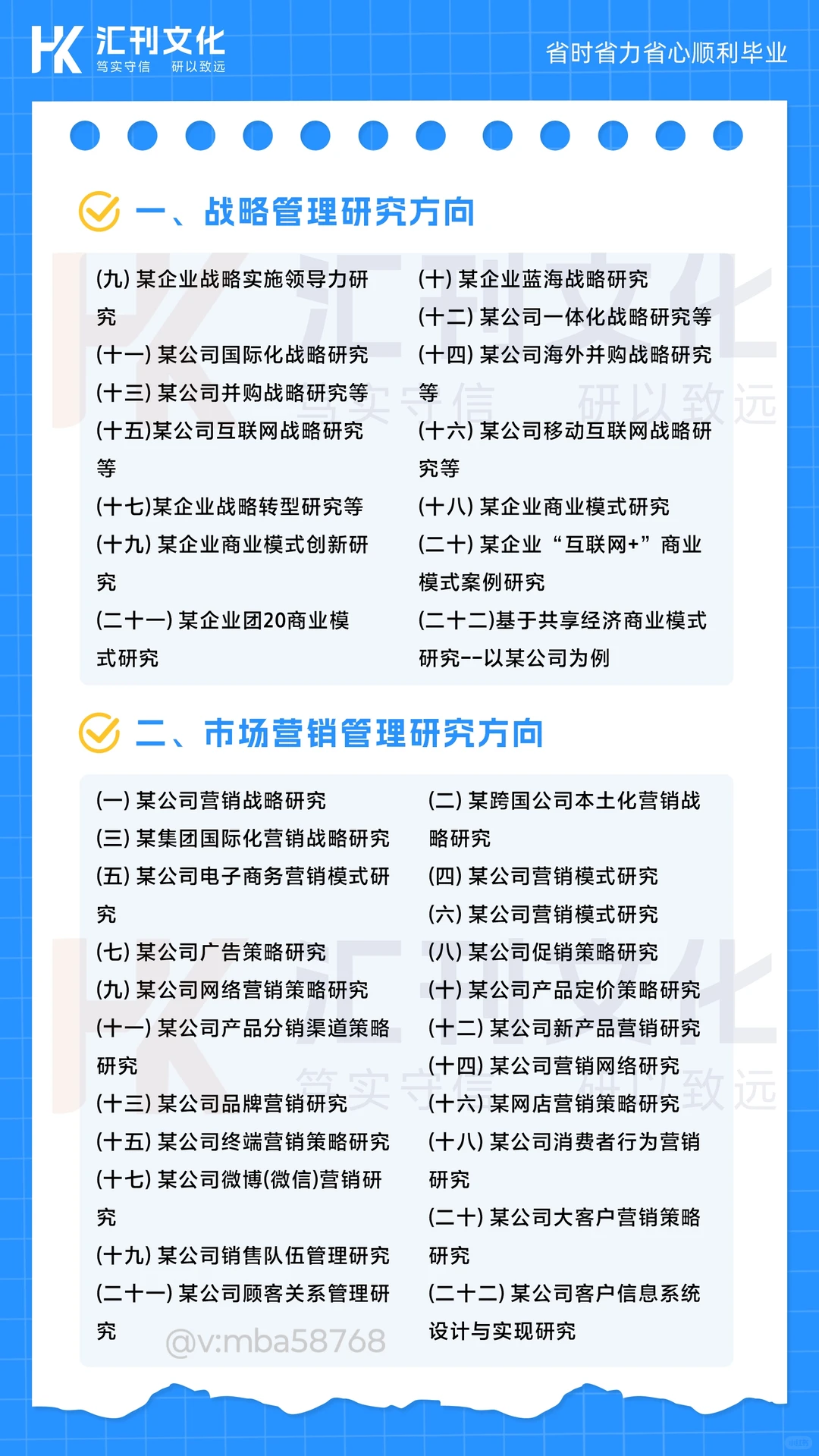 MBA论文选题大全 必看！（下）