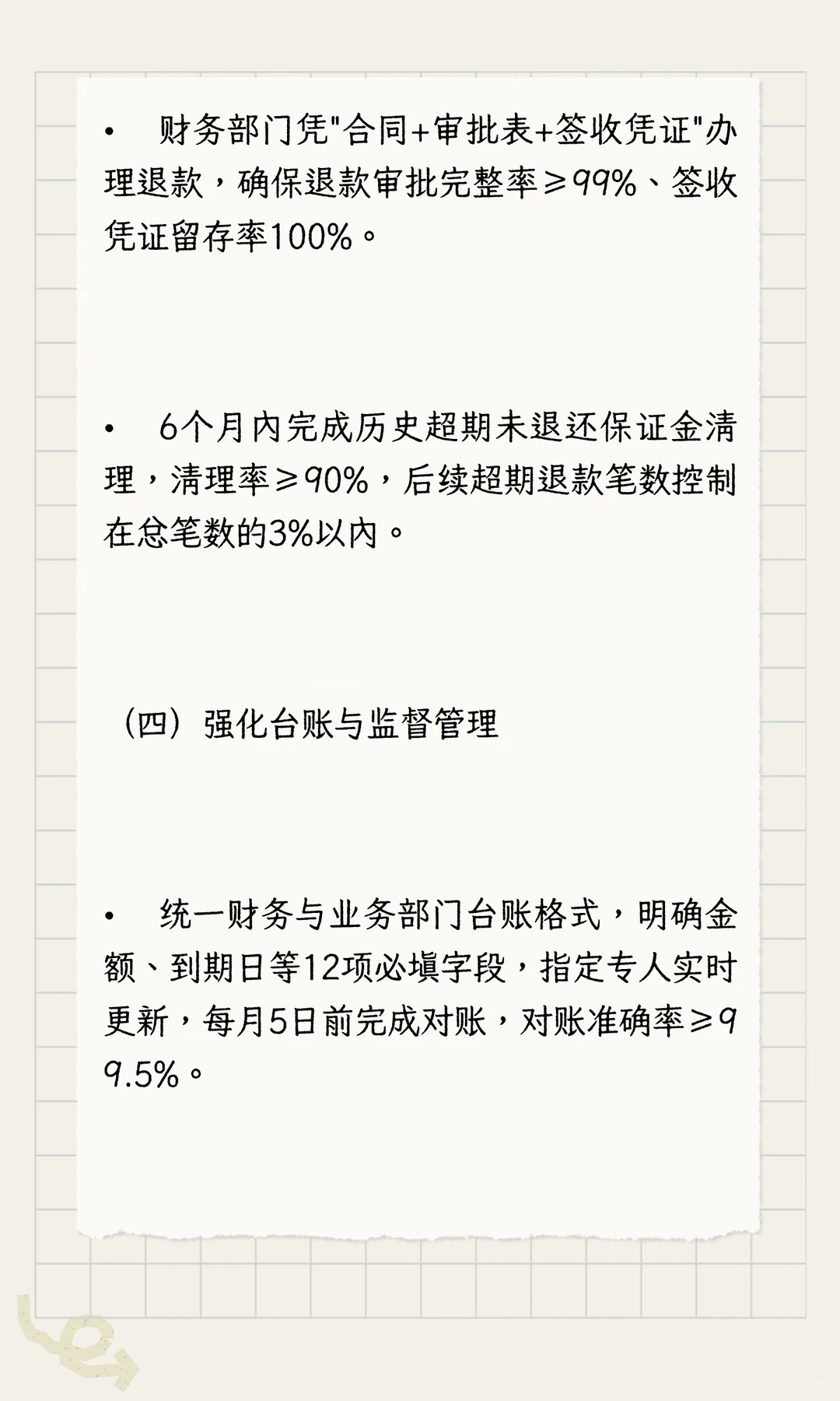 内部审计报告分享之保证金管理