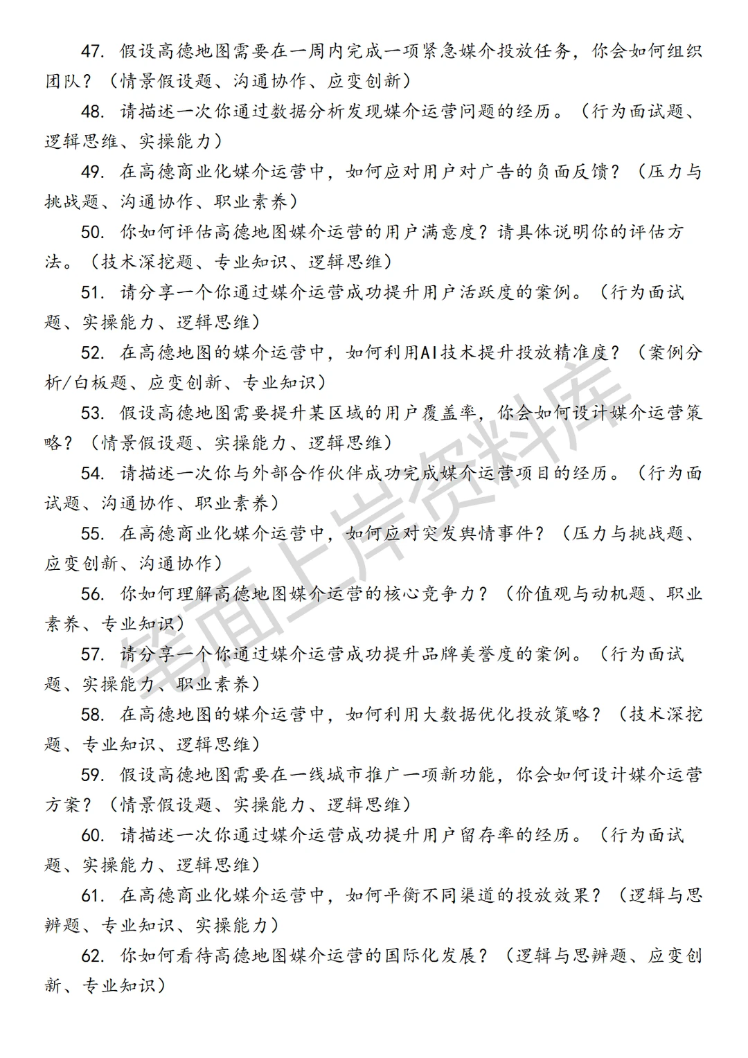 高德商业化媒介运营