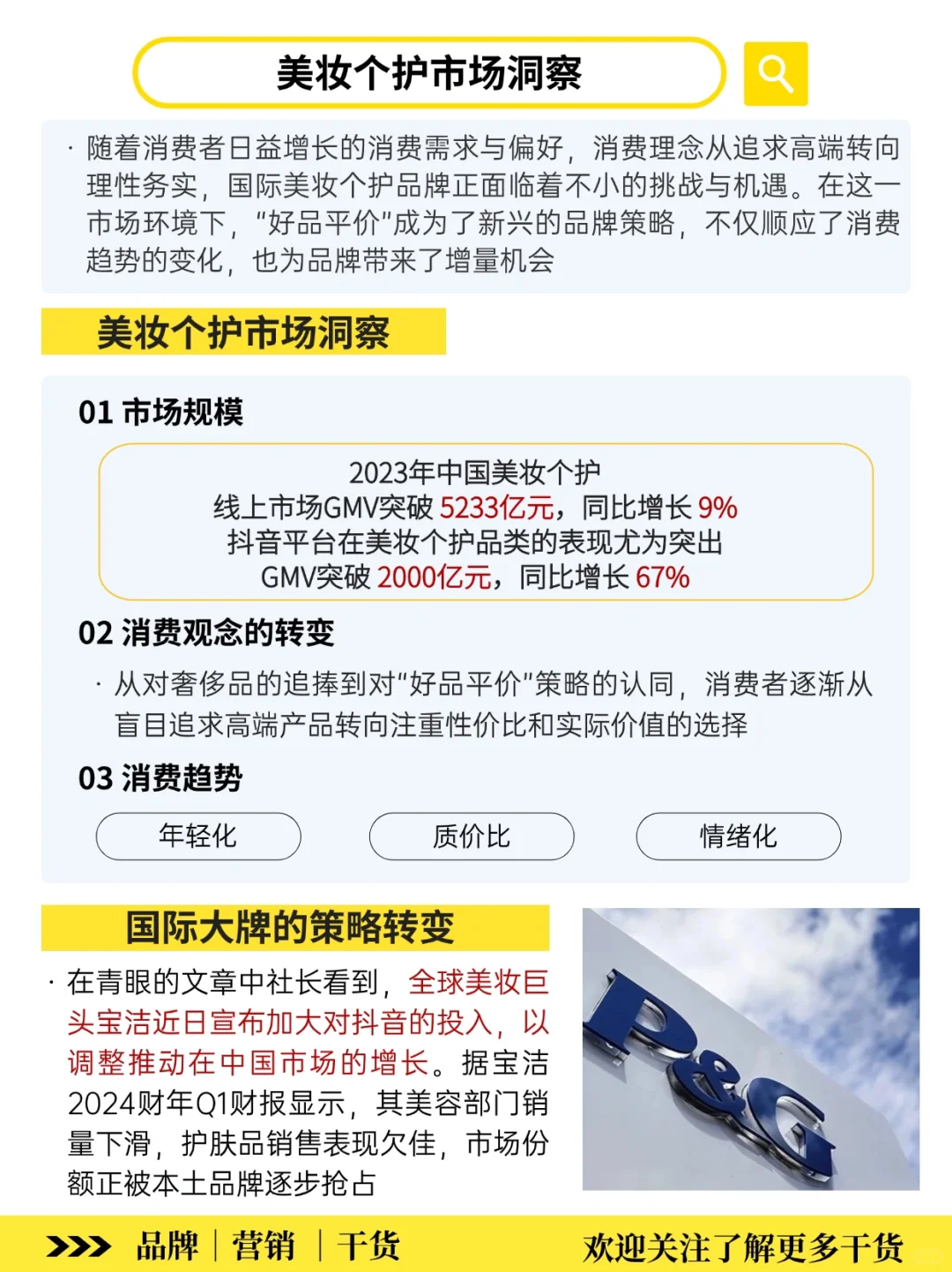 美妆个护趋势变化‼️品牌增长机会在哪?
