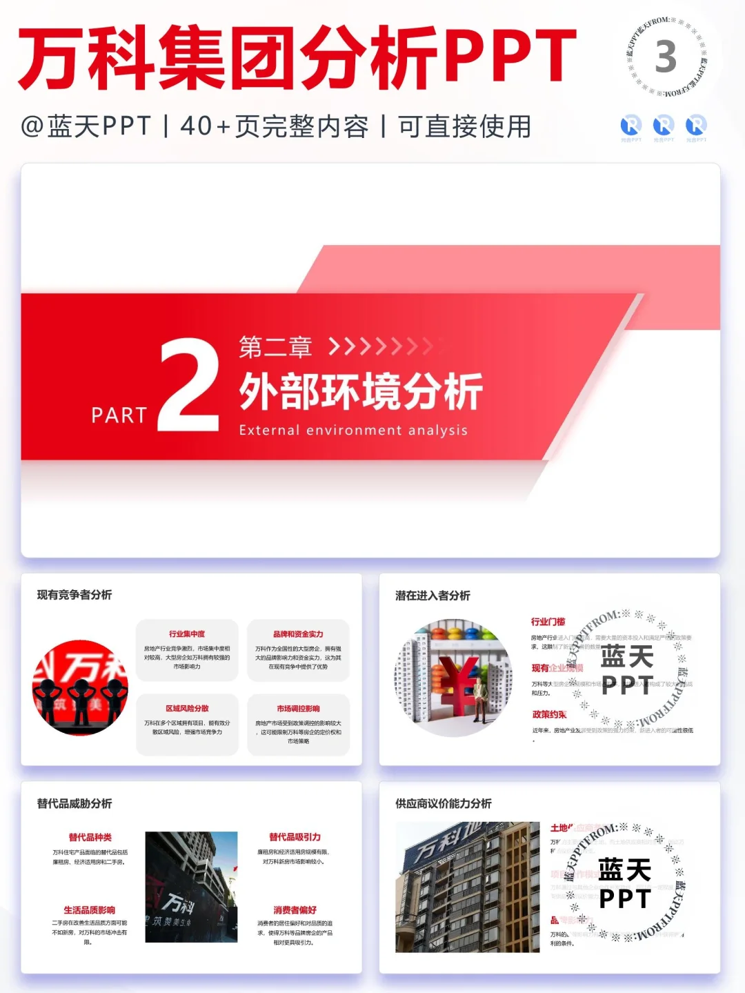 【015】万科集团战略品牌营销SWOT分析PPT