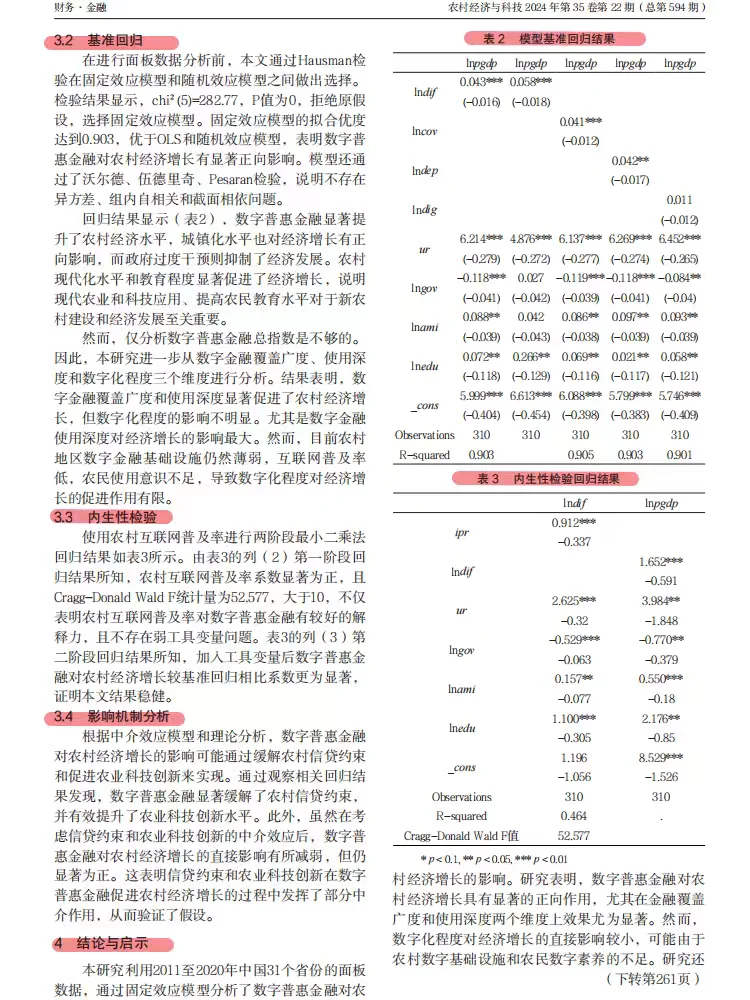 数字普惠金融如何助力农村经济增长?