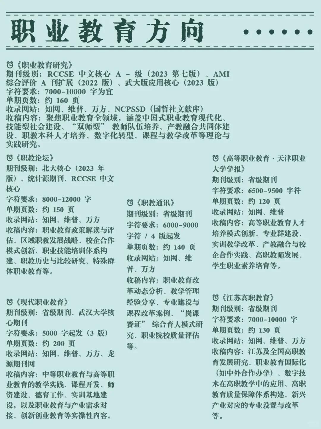 职业教育的家人们千万不要错过这些啊!
