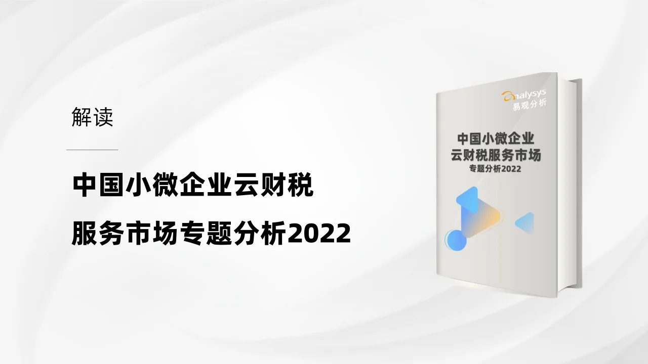 解读2022中国小微企业云财税服务市场(下)