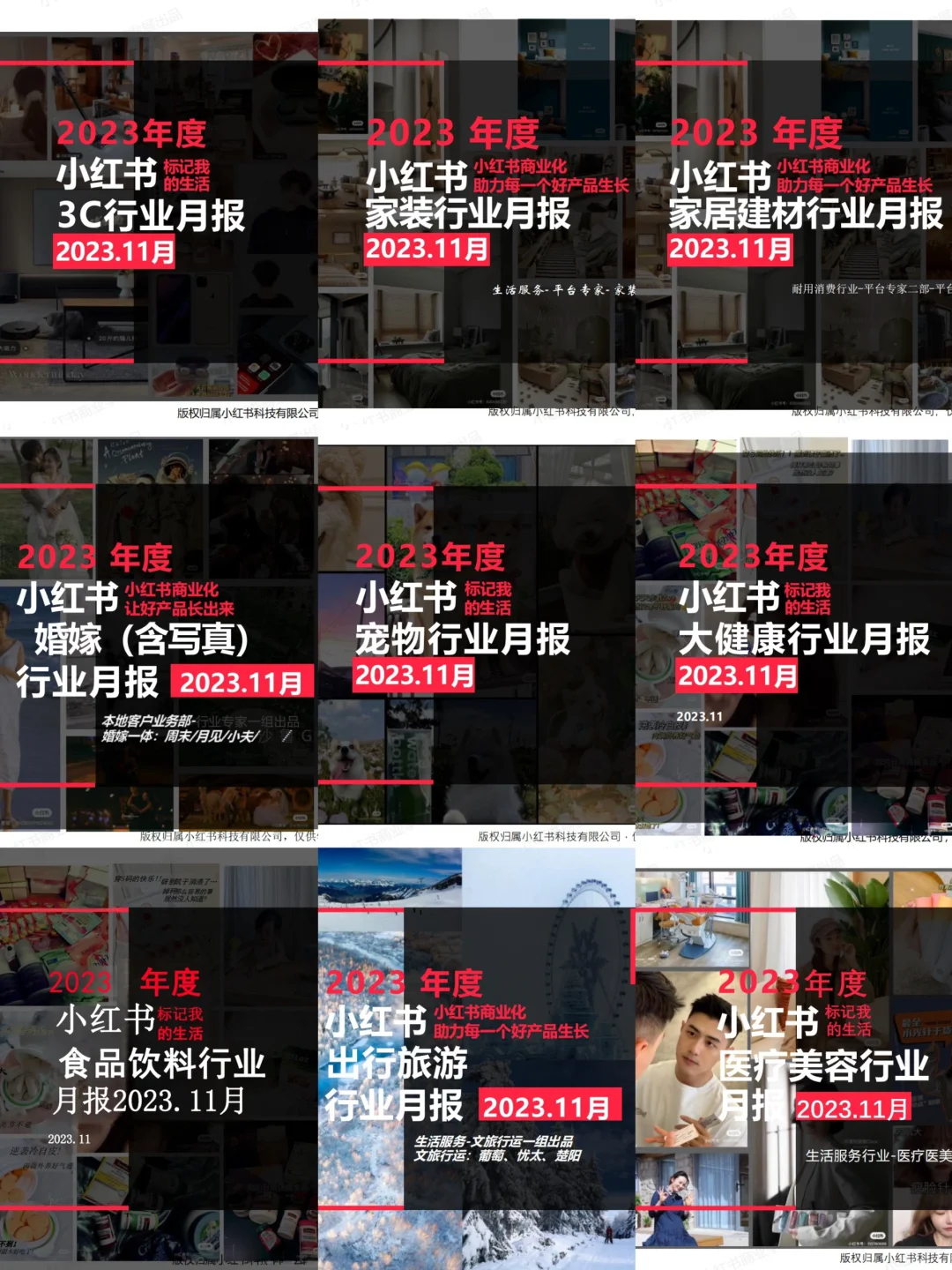 重磅合集:小红书18个行业洞察月报-11月