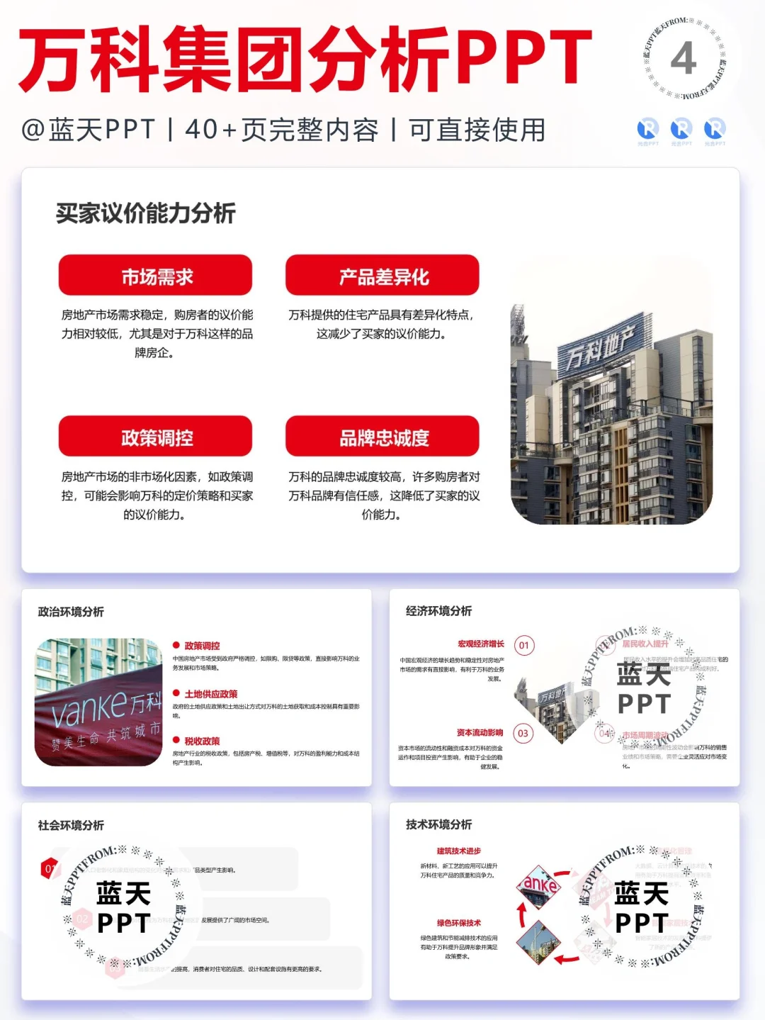 【015】万科集团战略品牌营销SWOT分析PPT