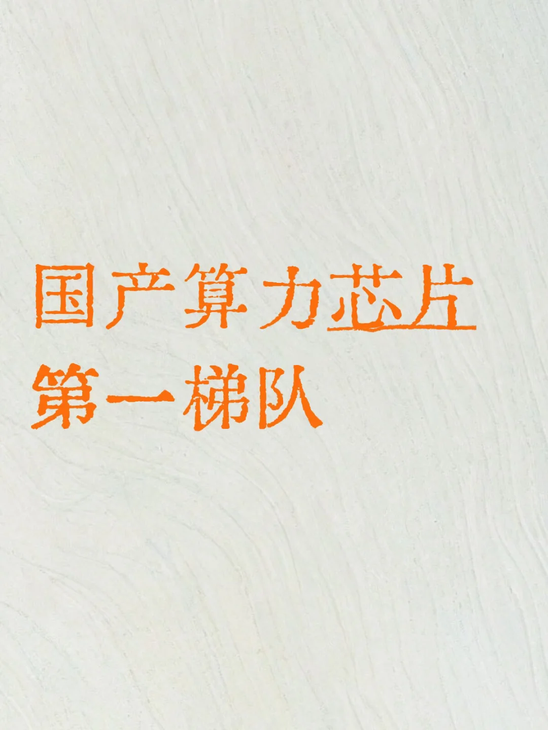 国产算力芯片第一梯队