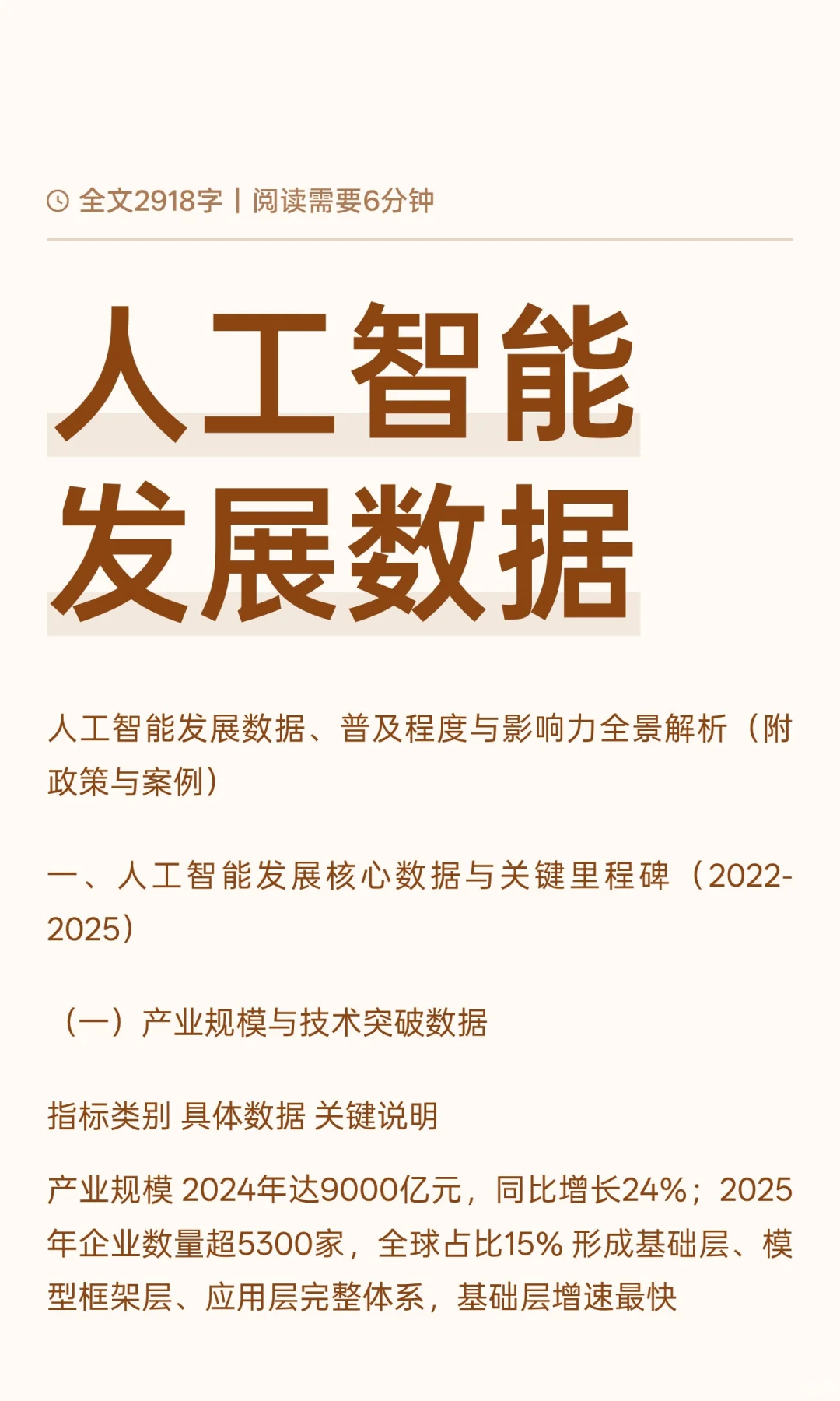 人工智能发展数据