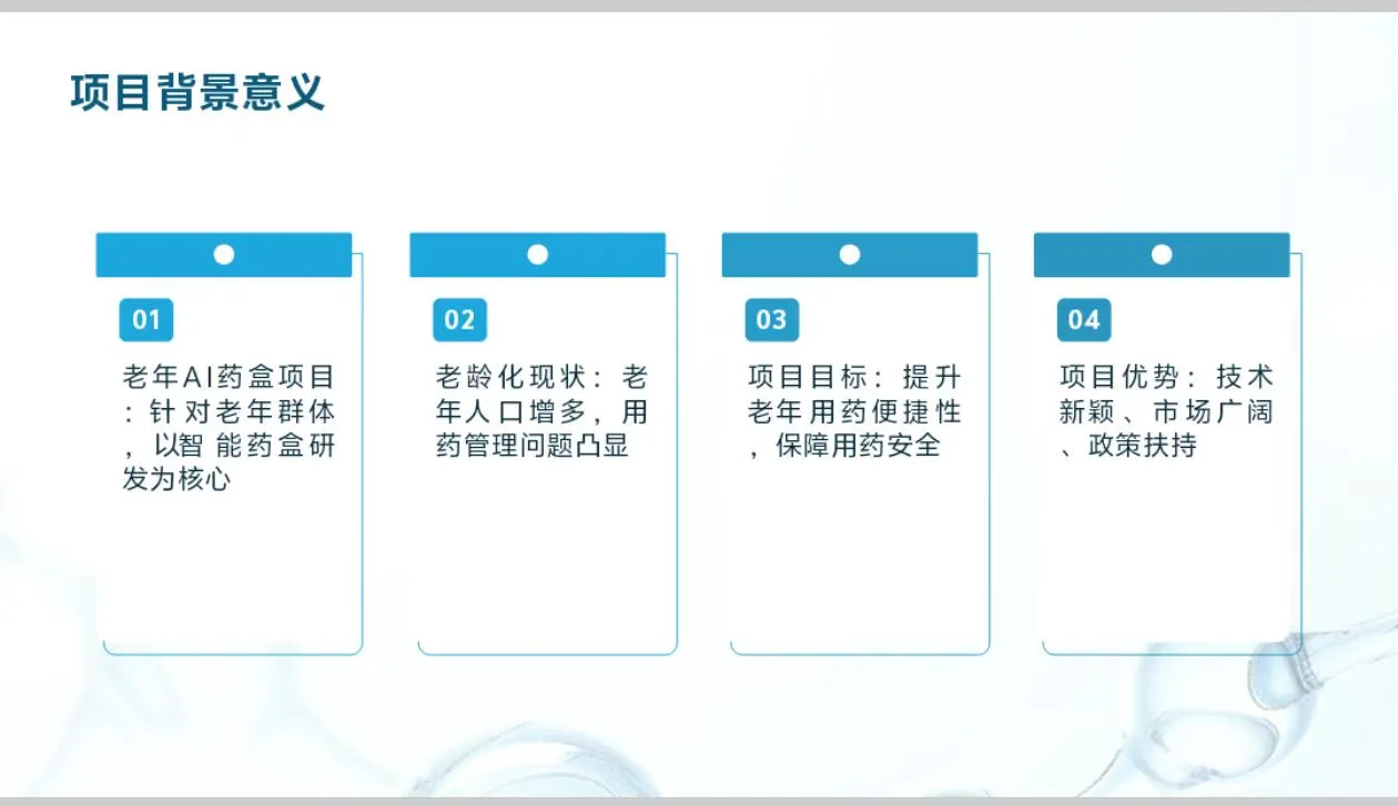 老年AI药盒大学生创业计划书Word➕PPT
