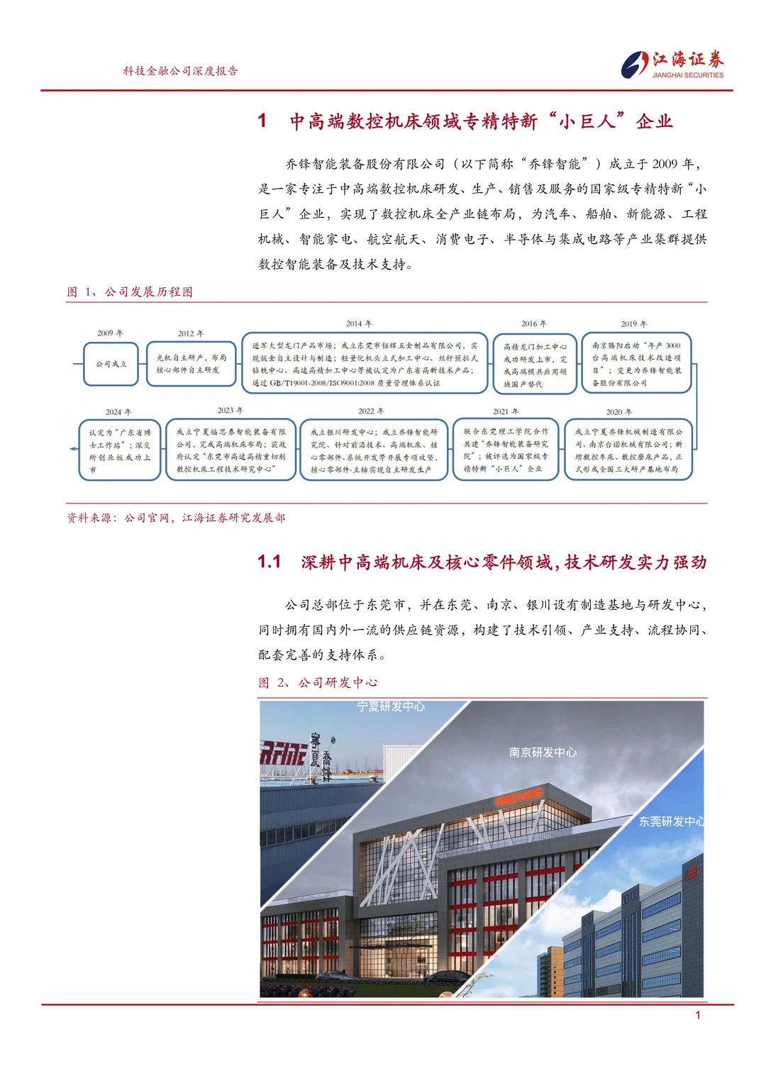 乔锋智能:中高端数控机床专精特新企业报告