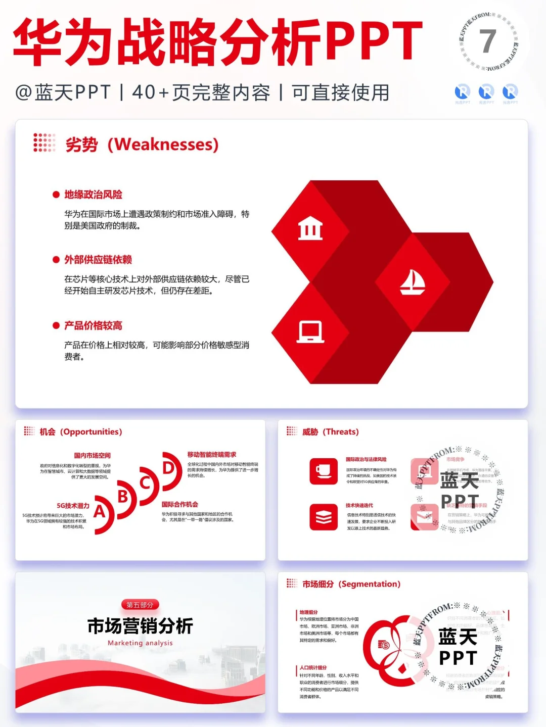 【078】华为战略分析营销策略 SWOT PPT